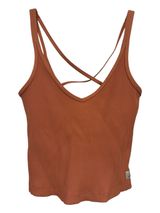 Vuori Rib Crop Tank Terracotta Crisscross Back Size XS Photo 0