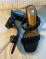 DV by Dolce Vita Black Braided Slide Heels Size 7.5 Photo 0
