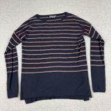 Vince Sweater Womens XS Blue Wool Cashmere Crew Neck Striped Knit Pullover Photo 0
