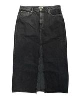 NEW Agolde Leif Front Slit Denim Maxi Skirt Spider Black Size 32 Casual $238 Photo 0