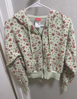 Strawberry Shortcake Women Sz S Green Pastel Hoodie Zip Up Photo 0
