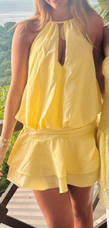 Yellow Mini Dress Photo 0