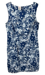 VTG Disney Medium Shift Dress Blue Floral Hidden Mickey‎ Sleeveless Resort 1293 Photo 0