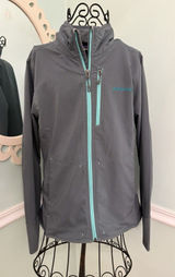 Patagonia W’s All The Free jacket women size Medium Gray turquoise‎ Photo 0