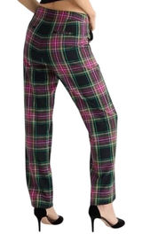 NWT J.Crew Kate Straight Leg Pants Pink Stewart‎ Tartan Plaid Wool Blend Size 0 Photo 0