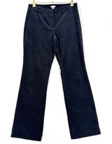 J.Jill Black Velvet Pants Women’s 6 Stretch Straight Leg Cotton Holiday Luxury Photo 0