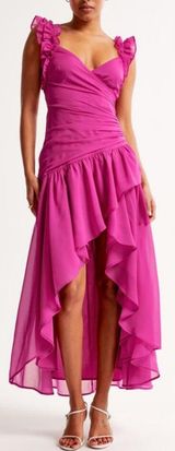 Abercrombie and Fitch Pink High Low Dress Photo 0