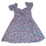 GB Keyhole Floral Dress Junior Size L Photo 0