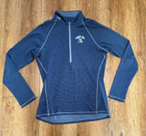 Under Armour Tampa Bay Rays Womens M Navy Blue Stripe Quarter Zip Pullover Photo 0