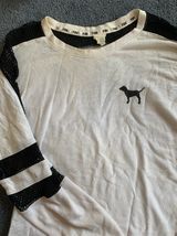 Victoria's Secret PINK Mesh Crewneck Sweater Photo 0