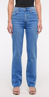 Abercrombie & Fitch 90s Slim Straight Ultra High Rise Jeans Size 27 Tall Blue Photo 0