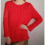 J. Crew Cotton blend cableknit side-slit crewneck sweater, style:Bm401, size s/m Photo 0