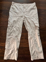 Abercrombie & Fitch Cargo Pants Women 16 Beige Utility Straight Leg Cotton 33 Photo 0