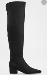 NEW Marc Fisher Women's LTD Lottie Over The Knee Black Suede Dress Boots‎ 7 Photo 0