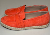 Cole Haan NWOT Women's Cloudfeel Montauk Orange Suede Espadrille Loafers‎ 8B Photo 0