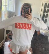 White Auburn Sweatshirt Crewneck Photo 0