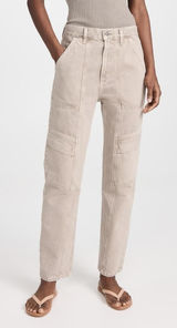 AGOLDE Cooper Cargo Pants 25 Ecru Organic Cotton High Rise Utility Denim Photo 0