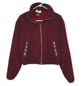 Miller's Sportific Collection‎ Polartec Fleece Jacket Burgundy Horse Trim Zip Up Photo 0