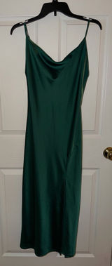 Green Satin Dress Photo 0
