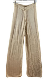 430 | Nasty Gal Cream Knit Wide Leg Pants Cozy Lounge Sweater Pants Medium Photo 0