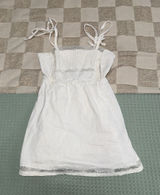 Storia white Linen Blend Mini Babydoll Dress size S Photo 0