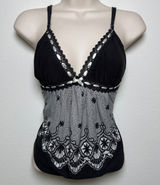 Studio Donatella‎ Women Whimsigoth Babydoll Cami Top Small Black Lace Coquette Photo 0