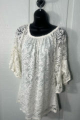 Win Win  White Lace Tunic Size Small/Medium EUC Photo 0