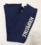 Aeropostale Flare Sweatpants Size Small Womens Navy Blue Fleece Lounge Photo 0