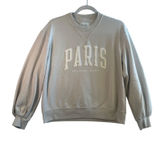 Abercrombie & Fitch Paris‎ Sweatshirt Oatmeal Beige Graphic Crewneck S AF Preppy Photo 0