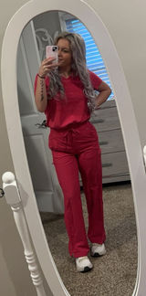 Hot pink scrub set butter soft Photo 0