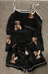 Silk Pajama Set Black Size 4 Photo 0