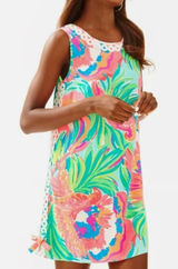 Lilly Pulitzer Stella Shift Dress Serene Blue Paradise Bound Womens Size 00/0/2 Photo 0
