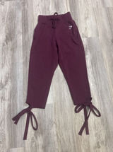 Gymshark Ark Womens High Waisted Tie‎ Cuff Joggers Maroon Size XS Photo 0