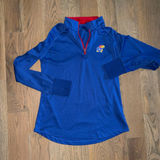 Women’s KU Kansas Jayhawks long sleeve quarter zip shirt size Large Photo 0