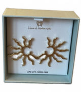 House of Harlow 1960 Sunburst Gold Tone Earrings NIB Photo 0