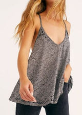 ✨Free People We The Free Gray Sandy Tank Sz Medium Top✨ Photo 0