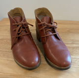 Clarks Originals 8M Heel Desert Booties Brown Leather Lace Up Academia Quality Photo 0