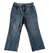 We The Free High Rise Wide Leg Jeans‎ Size 31 Blue Raw Hem Boho Photo 0