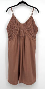 Chelsea 28 Ruched Slip Dress Mauve Size XL Spaghetti Strap Midi Stretch Feminine Photo 0