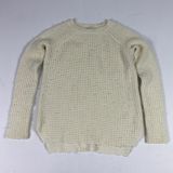 Marine Layer Sweater Womens‎ XS White Waffle Knit Cotton Nylon Wool Crewneck Photo 0