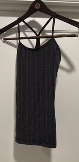 Lululemon Energy Tank Top Built-In Bra Zig-zag Stripe Photo 0