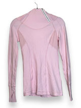 Lululemon Athletica Women Pink Track Jacket Sz 4 Hood‎ Photo 0