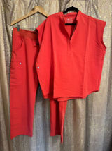 FIGS Rafaela‎ Top Kade Scrubs Pants in Clay Orange Matching Set NWT XL Photo 0
