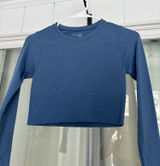 aerie blue cropped athletic long sleeve Photo 0
