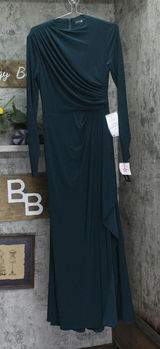 Betsy & Adam Womens Long-Sleeve Dress with Slit A25412 Pine Green 6 Photo 0