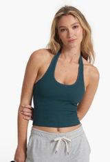 Vuori Simplicity Halter Ribbed Top in Beryl Size XS Photo 0