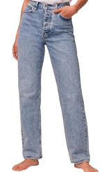 Abercrombie & Fitch The Dad High Rise Jeans Straight Leg Light Wash Blue 26 Photo 0