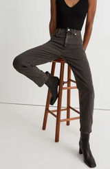 Madewell Perfect Vintage Jeans Charcoal Gray Black‎ Lunar Wash Denim Size 27 (4) Photo 0