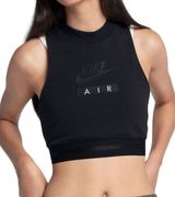 Nike Air Black Cropped Elastic Band Sports Athletic Tank Photo 0