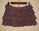 Out From Under Urban Outfitters NWT Coquette Polka Dot Ruffle Mesh Skort Brown S Y2K Fairycore Photo 0